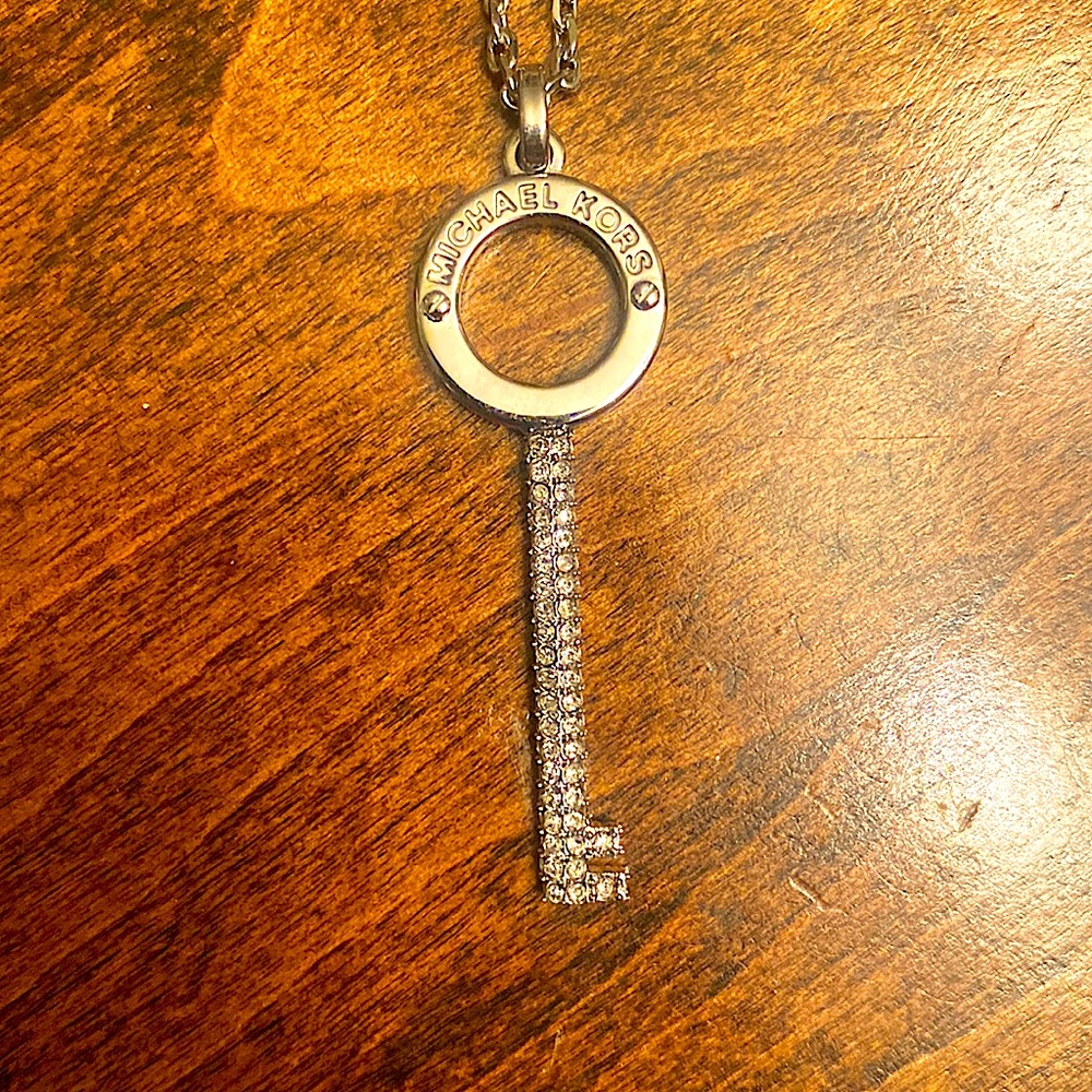 Michael Kors pavé key necklace